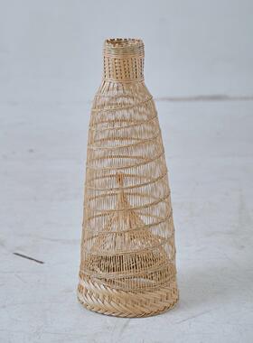 手工倒置竹鱼笼，创意覆古工艺品装饰，虾鳝笼，海灯吊灯，民宿
