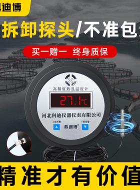 数显温度计表测水温测量工业用温度感测显示器精准电子防水带监视