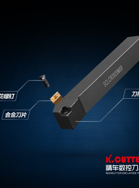 外圆车刀数控车床刀杆95度刀具刀片SCLCR2020K09/2525M12端面车刀