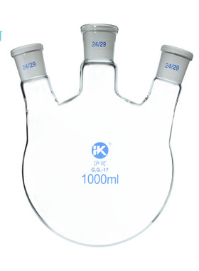 斜三口烧瓶25/50/100/250/500ml/1L/2L/3L/5L/10L圆底反应瓶
