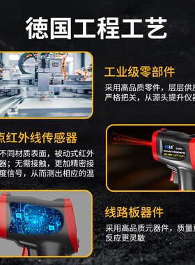 德国苏测工业用红外线测温枪手持式测温仪高精度工业混凝土温度枪