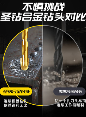 瓷砖玻璃钻头超硬合金混凝土开孔器十字三角钻6mm六角柄扩孔打孔