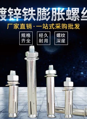国标膨胀螺丝M8M10M12螺栓膨胀螺丝 空调膨胀螺丝铁膨胀螺丝螺栓