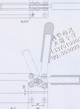 台湾嘉刚clamptek水平式快速夹具CH-21384 22384夹钳肘夹紧器夹头