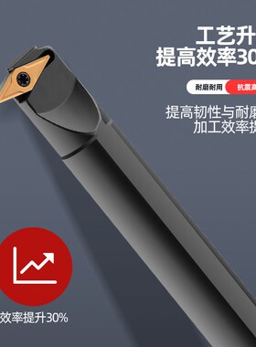 72.5度数控内孔车刀刀杆菱形尖刀片S16Q-SVWBR11镗刀杆车床车刀杆