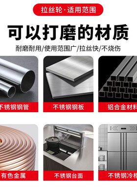 大白鲨拉丝轮抛光拉丝不锈钢金属用拉丝机百洁布打磨纤维欧料进口