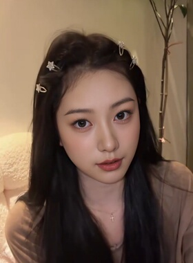 精致满钻星星花朵刘海侧边发夹