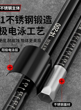 吊顶套筒神器加长空心轻钢龙骨专用工具14丝杆螺母调平扳手套筒头