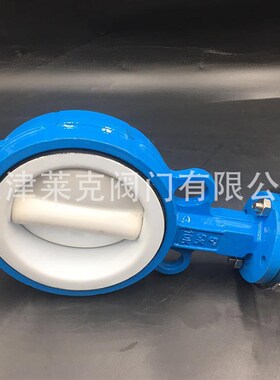 手动涡轮全衬四氟板PTFE对夹蝶阀D371F4-10/16C锂电专用DN100200