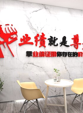 办公室墙面装饰企业文化墙定制业绩就是尊严销售会议励志标语墙贴