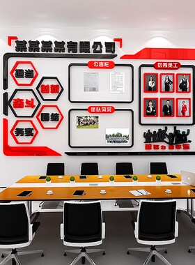 公司公告栏墙贴纸办公室会议室墙面装饰企业宣传公示栏文化墙贴纸