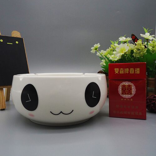 陶瓷烟灰缸定制刻字创意个性diy特大号卡通欧式复古烟缸送礼摆件 - 图2