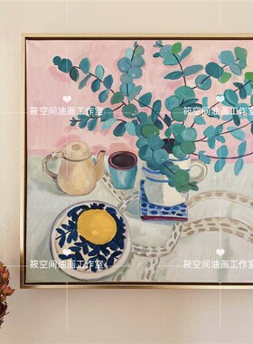 手绘油画定制 手工代画人物宠物风景客厅油画现代欧美玄关电表箱