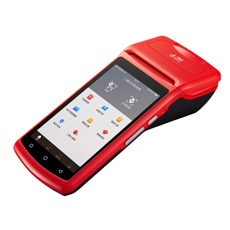 2D Fire handheld cash register all-in-one touch screen catering milk tea shop mobile ordering stand-alone payment system