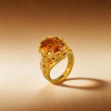 De Share lilac jewelry gold ring women's pure gold 999 ring inlaid ring Nes original high-end