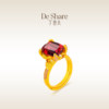 De Share Lilac Jewelry Gold Ring Women's Pure Gold 999 Ring Inlaid Ring Wake Up Original