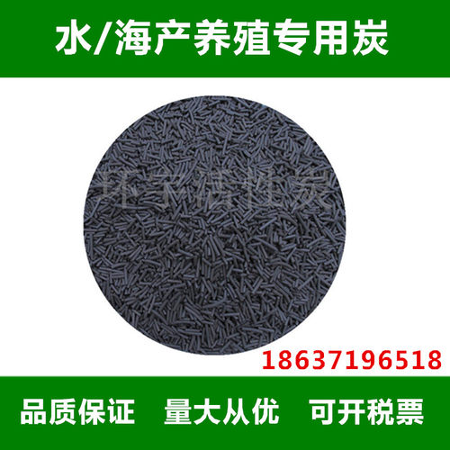 净水活性炭水产海产海鲜养殖鱼塘鱼缸池净化过滤椰壳柱状颗粒碳批 - 图0