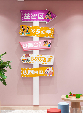 益智建构区墙贴纸幼儿园环创主题墙成品儿童科学手工区墙面装饰画