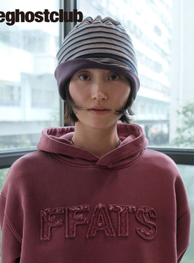niceghostclubFFATS条纹冷帽韩系复古条纹堆堆帽秋冬保暖针织帽