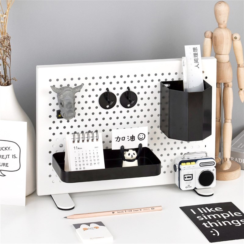 Weimojishe Iron Desktop Perforated Board Storage Rack Free of Punching Decorative Rack Vertical Office Desk Storage Rack