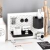 Weimojishe Iron Desktop Perforated Board Storage Rack Free of Punching Decorative Rack Vertical Office Desk Storage Rack