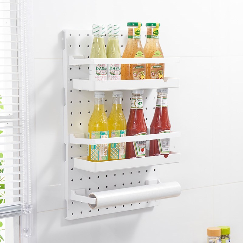 Round hole hole board accessories wall-mounted storage rack without punching parts display decorative hook storage box clip