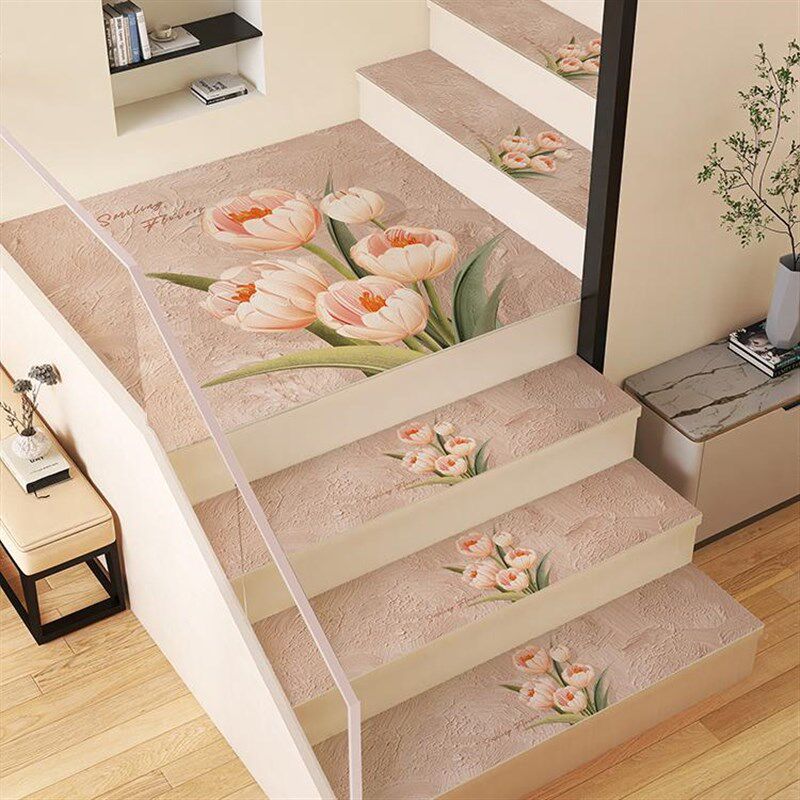 Autumn and winter leather stair step mat indoor solid wood loft step mat thickened anti-fall mat wash-free carpet