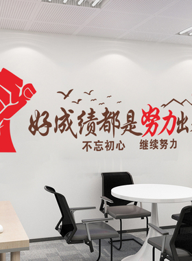 学校教室班级装饰文化墙激励标语好成绩都是努力出来的励志墙贴纸