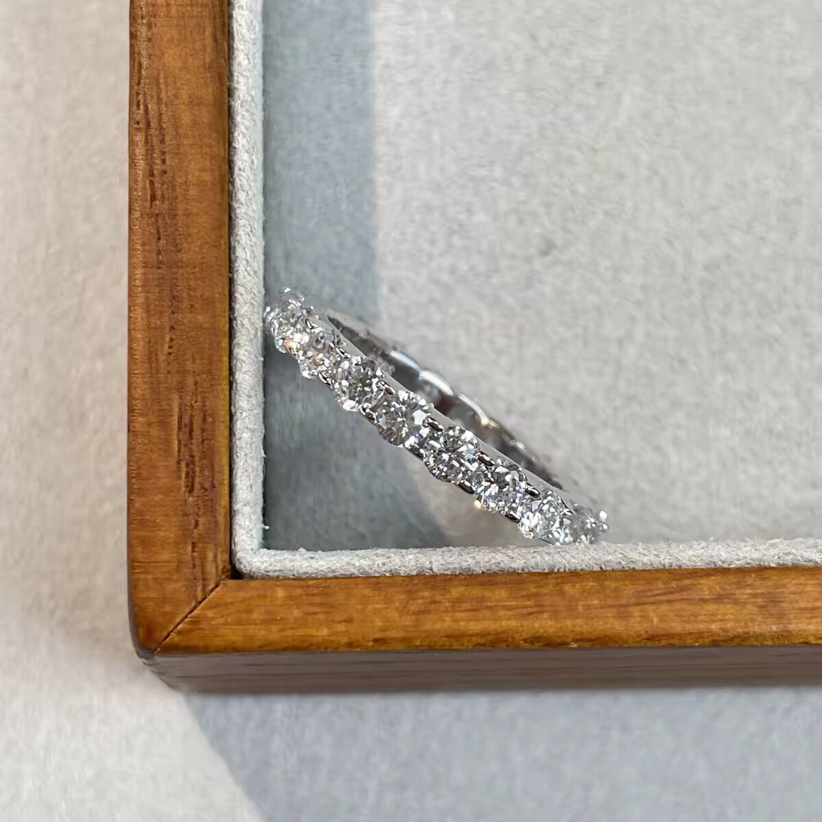 925 silver plated 18K gold full diamond wedding ring