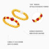 Chaohong Jihong gold agate and Tian jade solid gold ring
