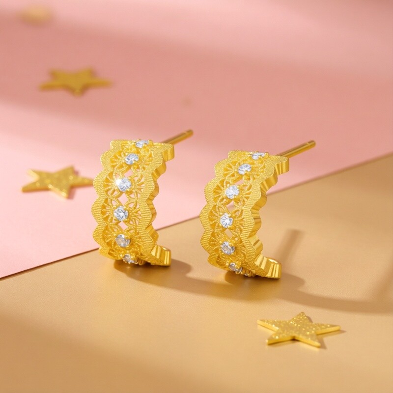 Chao Acer Intangible Cultural Heritage Filigree Thousand Gold Gold Diamond Set