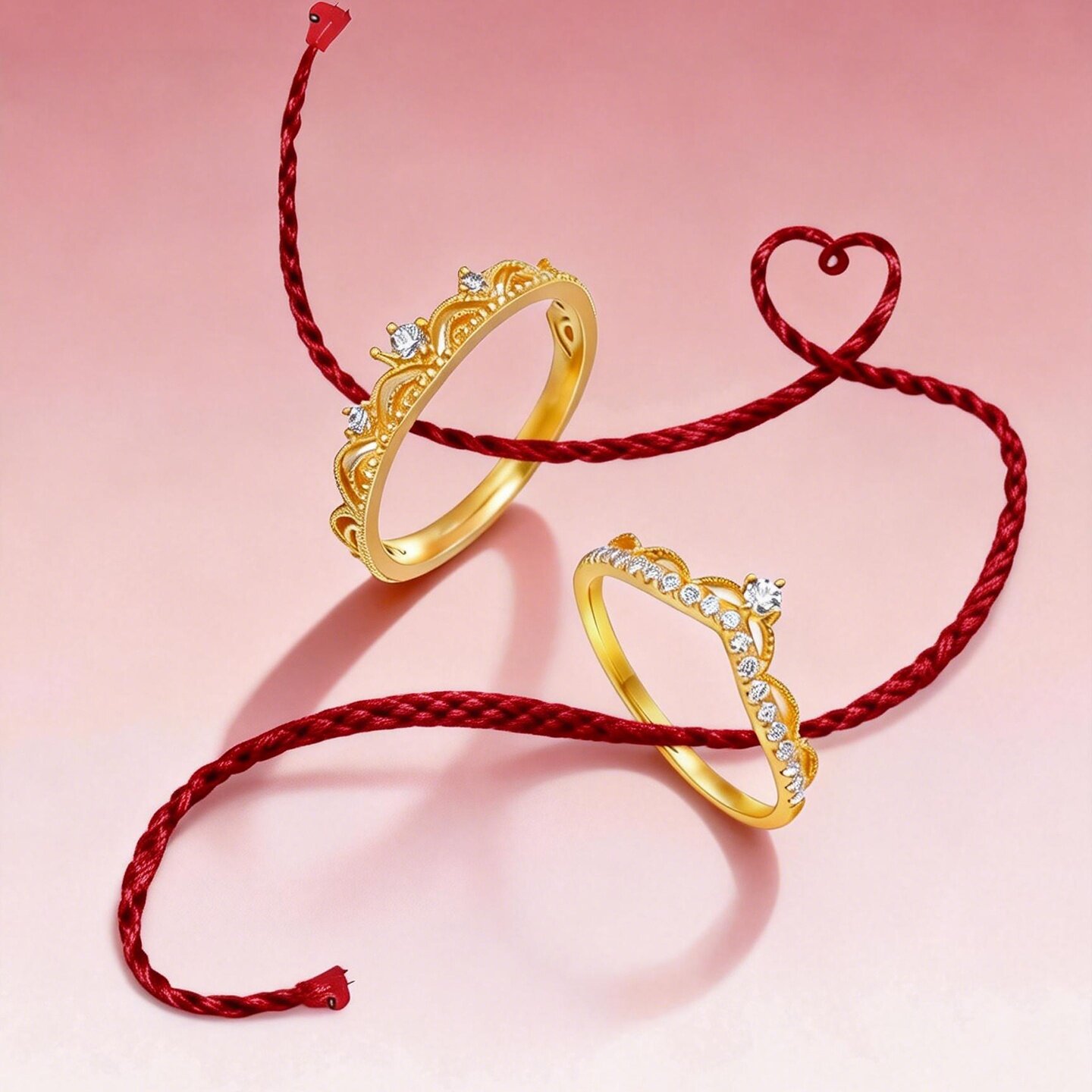 Chao Acer intangible cultural heritage filigree gold diamond ring