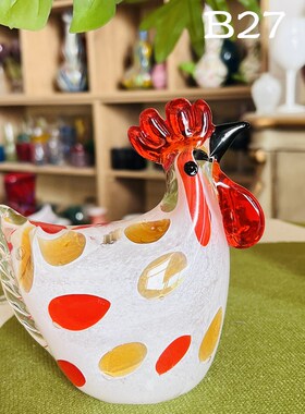 卡罗尔 B鸡合集手工琉璃创意装饰品摆件工艺品儿童送礼可爱摆件