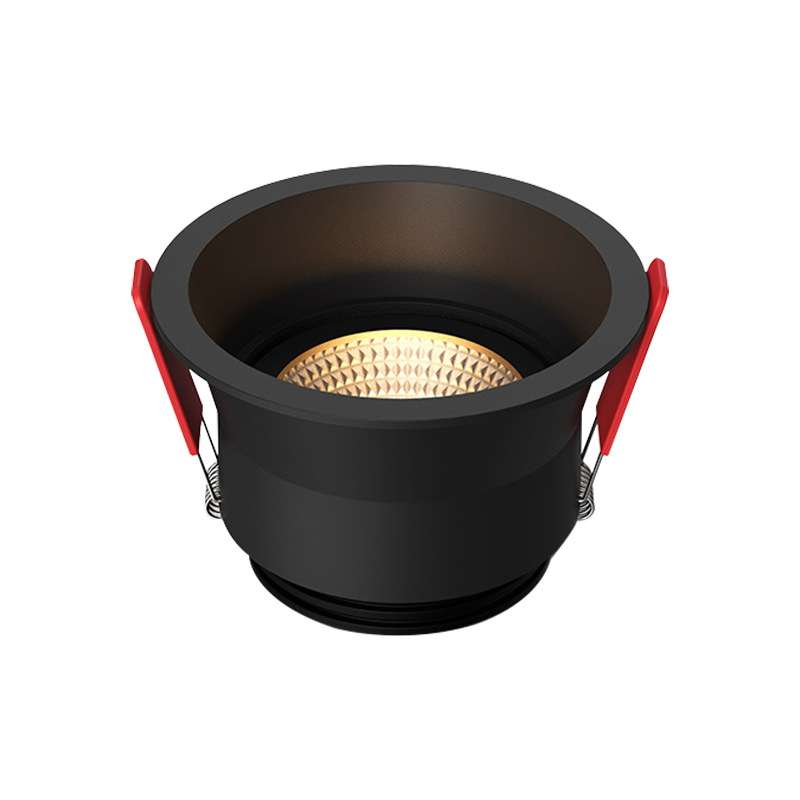Embedded deep anti-glare adjustable angle main light lighting cob three-color dimming ceiling downlight led narrow side spotlight