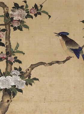 清 陈枚 四季花鸟八条屏 工笔国画立轴竖幅装饰画挂轴装裱展览画