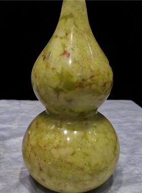 高档天然辽宁岫岩玉石手工雕刻葡萄葫芦花鸟小摆件客厅办公室招财