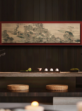 东方美学的新中式装饰画《墨竹图》酒店餐厅风景背景挂画