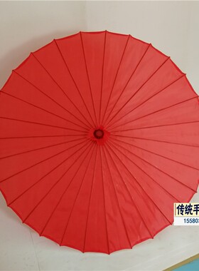 中国风新款工艺大红色装饰伞 超大号油纸伞绸布面料舞蹈伞结实版