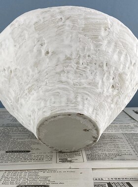 侘寂风大号白色陶瓷花瓶摆件客厅插花水培居家餐厅民宿样板间装饰