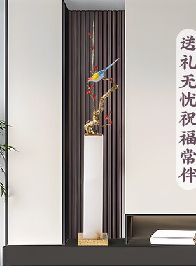 新中式喜鹊摆件客厅玄关柜电视柜旁工艺品高档装饰品乔迁新居礼品