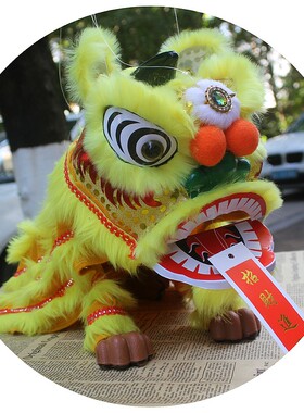 中国风民间传统手工舞狮工艺品 特大号木偶狮摆件装饰 留学生礼物