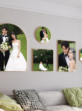 照片挂墙打印加相框定制婚纱照结婚照水晶相片全家福组合装裱儿童