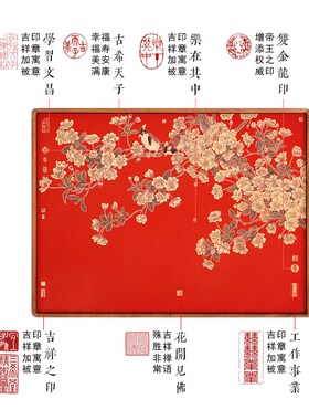 花鸟复古饰品办公室家居客厅桌面装饰摆件长辈贺寿送礼中国风摆画