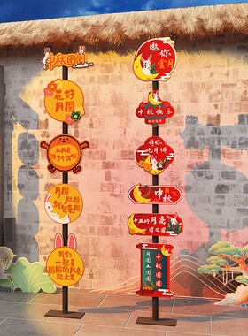 十一国庆氛围主题装饰布置网红拍照区打卡场景烧烤火锅店创意墙面