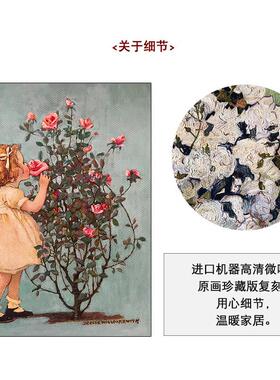 复古北欧简约桌面摆件客厅卧室办公桌油画装饰画摆台白色相框挂画
