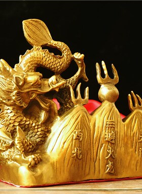 纯铜避火龙厨房在西北方角干位乾卦火烧天门化解招财镇宅龙摆件