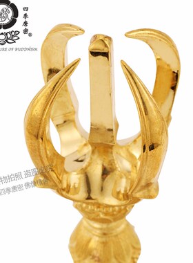 唐密真言宗一面器 东密法器 金刚铃 密宗手摇铃  唐密法器中大