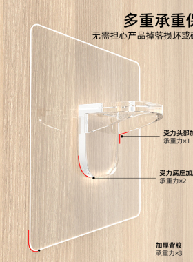 画托底托隔板置物架免打孔挂画书架平拖无痕钉墙上画框固定托挂钩