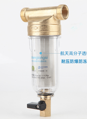黄铜前置过滤器家用厨房自来水井水热水器管道全屋过滤中央净水器