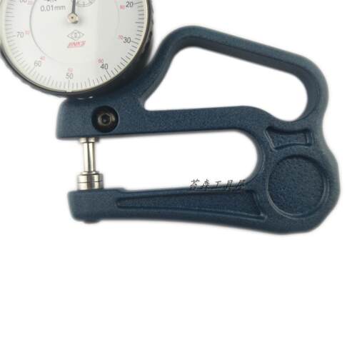 哈量测厚规0-10*30mm/60mm/120mm 带表测厚规 厚度表 测厚仪 - 图1